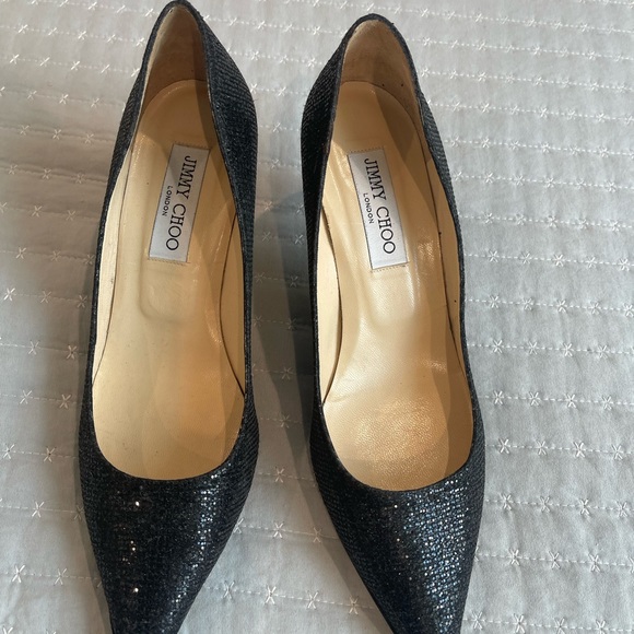 Jimmy Choo Romy 85 glitter leather shoes - Picture 3 of 7